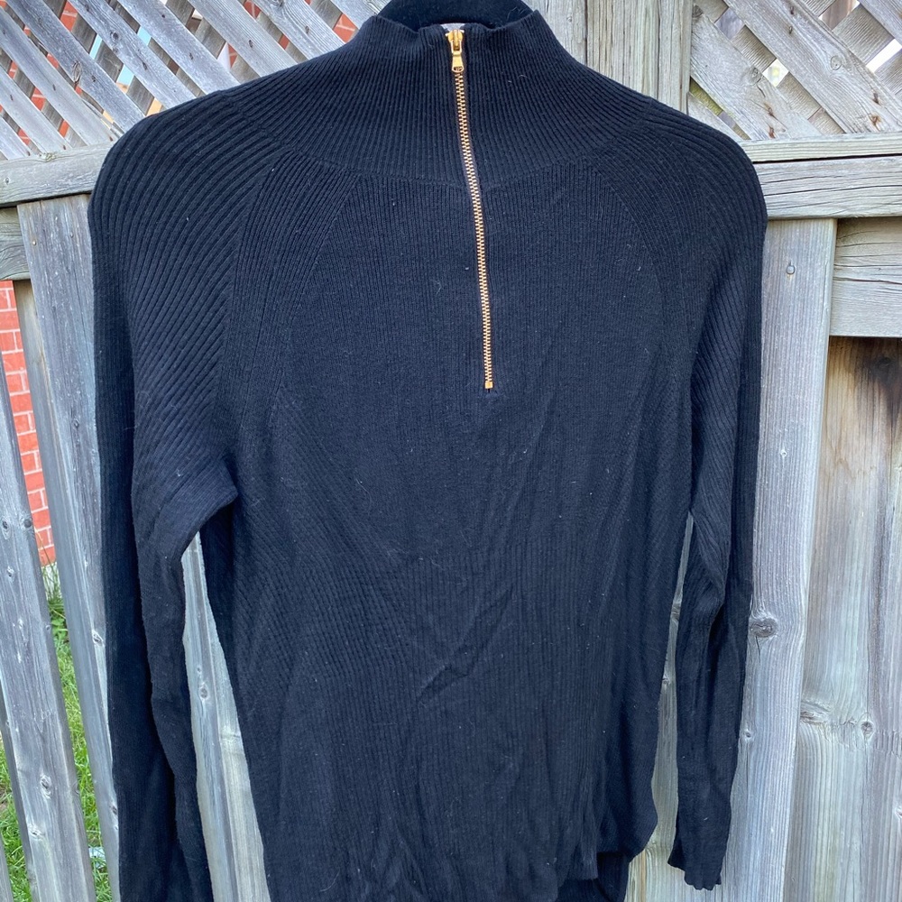 Black turtleneck sweater